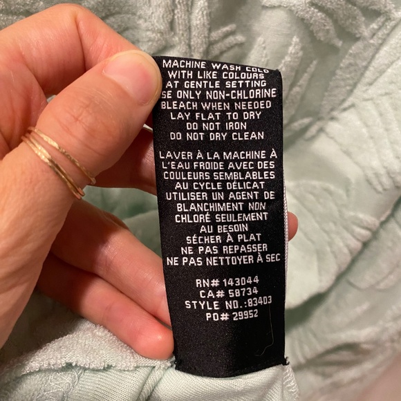 7 For All Mankind 2 Piece Terry Cloth Top XS , Short M Mint Set - Picture 10 of 10